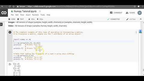 13   Numpy Transposing