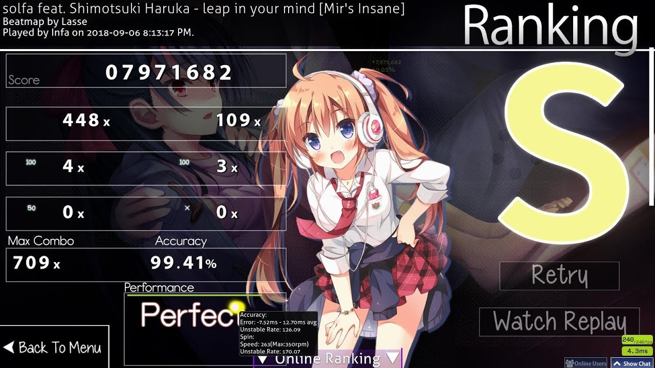 osu! | solfa feat. Shimotsuki Haruka - leap in your mind [Mir's Insane] (99.41%) FC #26