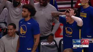 Jonathan Kuminga shocks the entire warriors bench with this insane throw down 😱