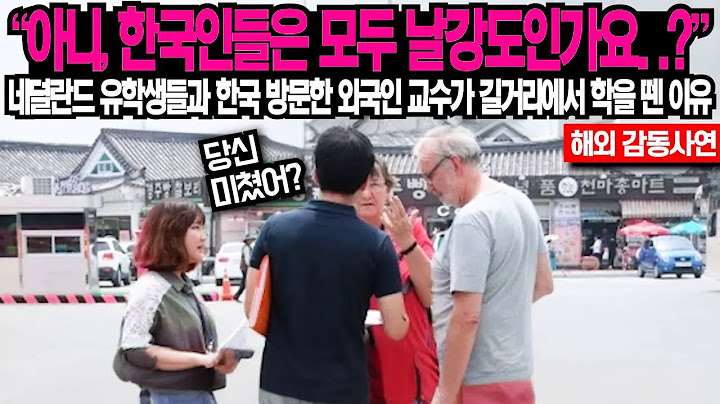 "아니, 한국인들은 모두 날강도인가요..?" 네덜란드 유학생들과 한국 방문한 외국인 교수가 길거리에서 학을 뗀 이유