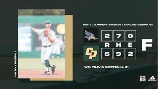 Cal Poly vs. CSUB, Baseball Highlights -- May 7th, 2022