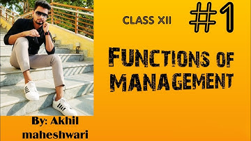 #1 CLASS XII | Business Studies | Functions of Management- The Begining PG 19 NCERT