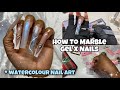 HOW TO: WINTER MARBLE GEL X NAILS | VarNail Mystery Christmas Nail Art Box | NAIL ART TUTORIAL