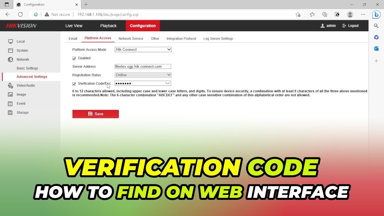 How To Locate Hikvision DVR Verification Code Using  Browser YouTube