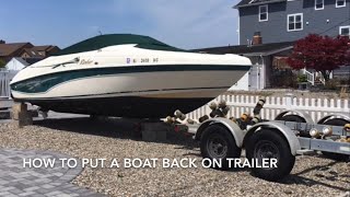 how to Put a BOAT back on TRAILER