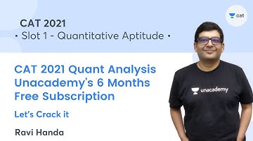 CAT 2021 Quant Analysis | Unacademy
