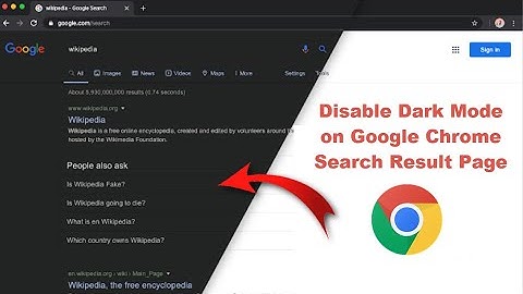 How to Disable Dark Mode on Google Search Result Page in Google Chrome on Windows