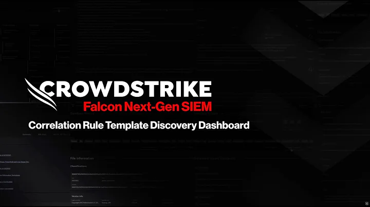 CrowdStrike Falcon Next-Gen SIEM Correlation Rule Template Discovery Dashboard