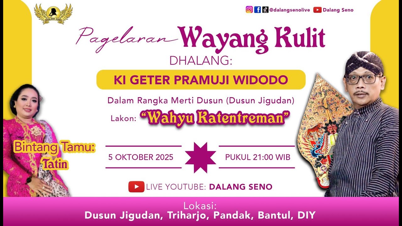 #LiveStreaming Wayangkulit Ki Geter Pramuji Widodo - WAHYU KATENTREMAN
