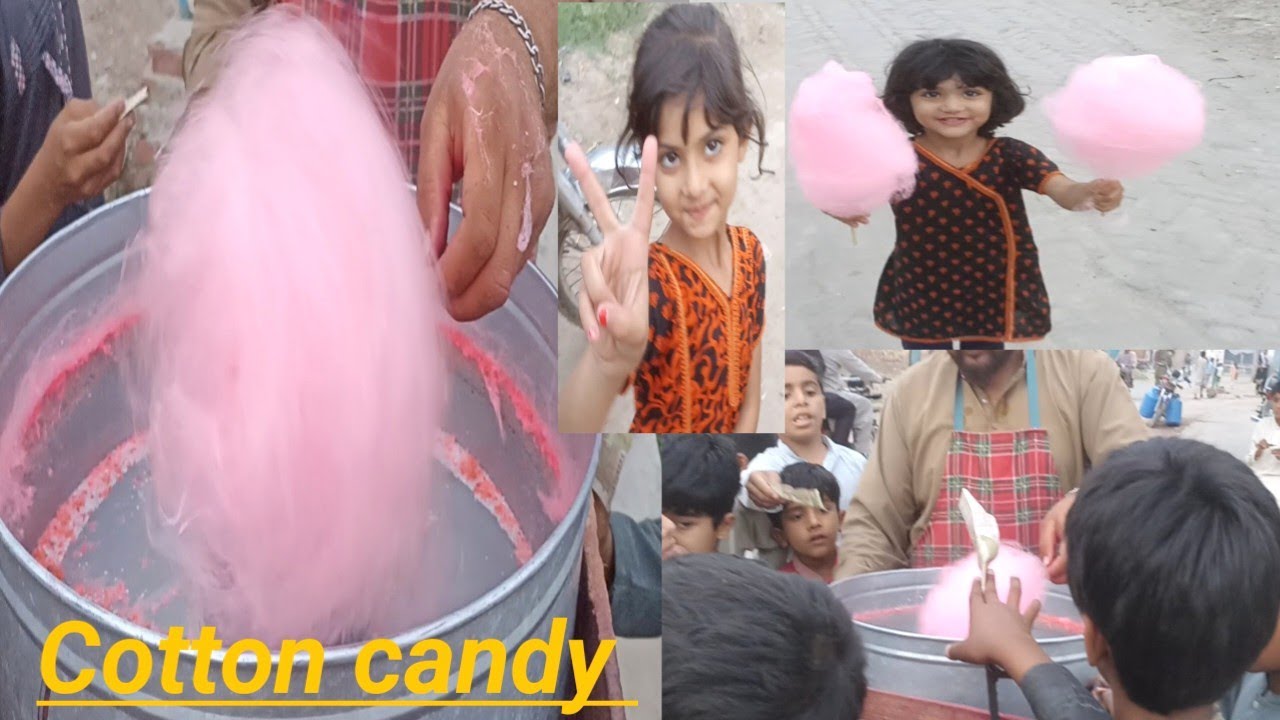How to make cotton candy street style/cotton candy machine/making cotton candy/cotton candy