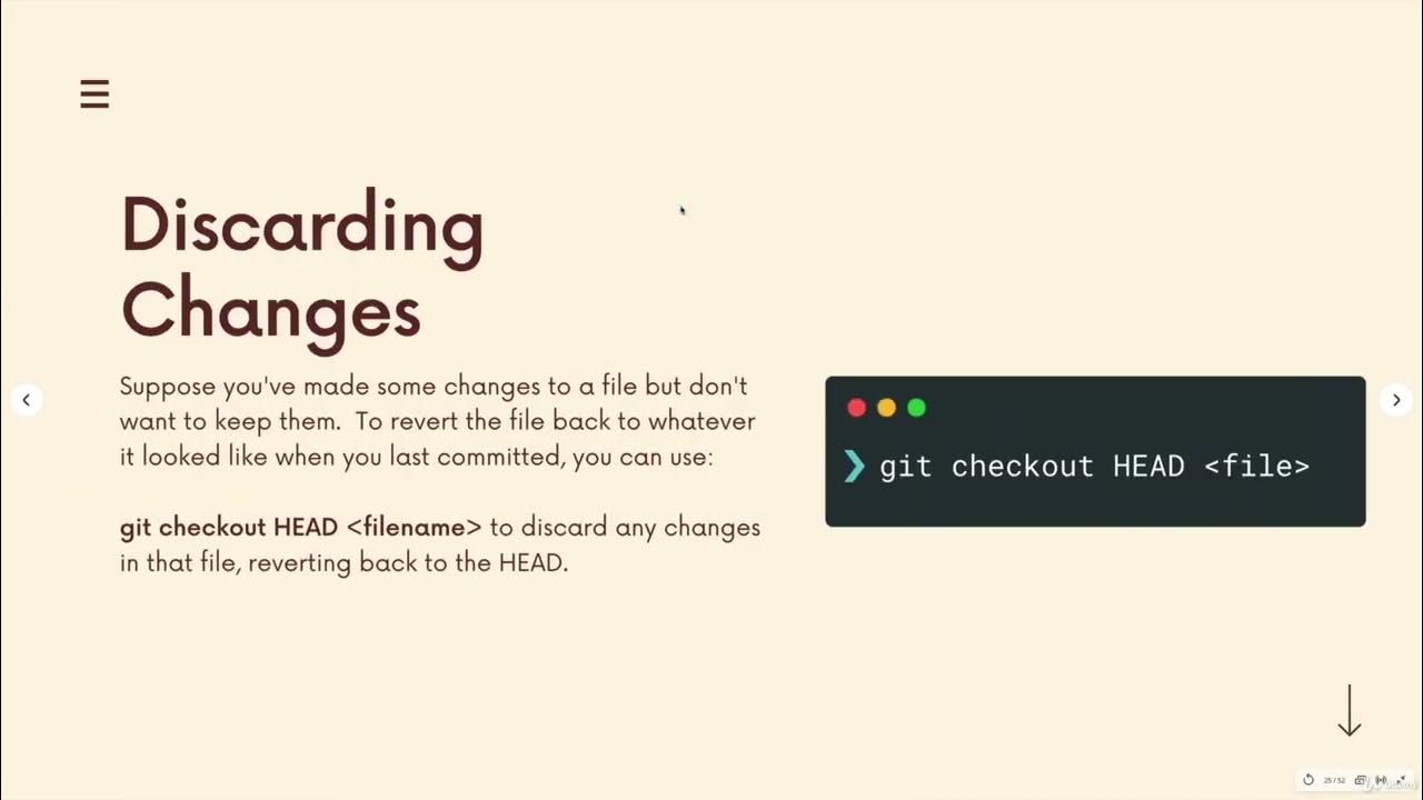 Discarding Changes With Git Checkout YouTube