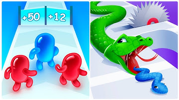 Snake Run 3D  Vs Giant Blob 3D 🐍🐍🐍🐍🤩🤩  New Levels Big New Update Max Walkthrough Android iOS