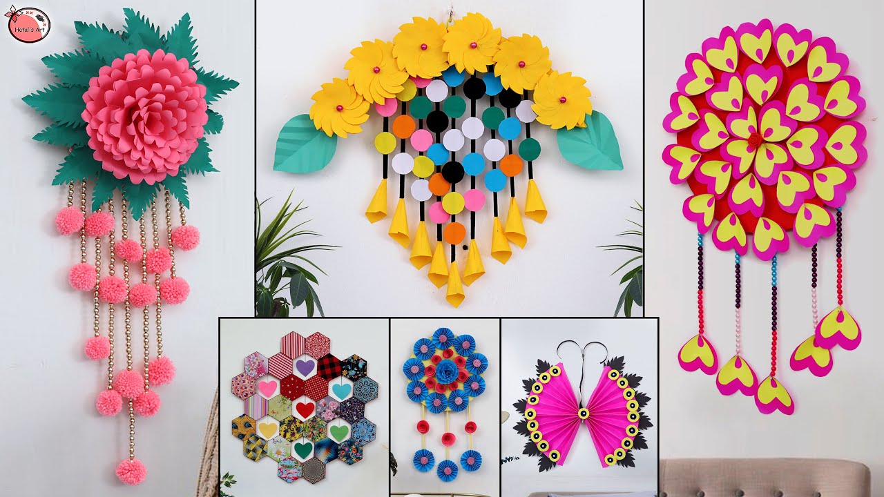 8 DIY Wall Hanging Paper Craft Ideas ! Handmade - YouTube