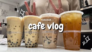 Societea SF cafe vlog💕 come with me to work and make boba drinks ~ CTC, neapolitan, house coffee !!