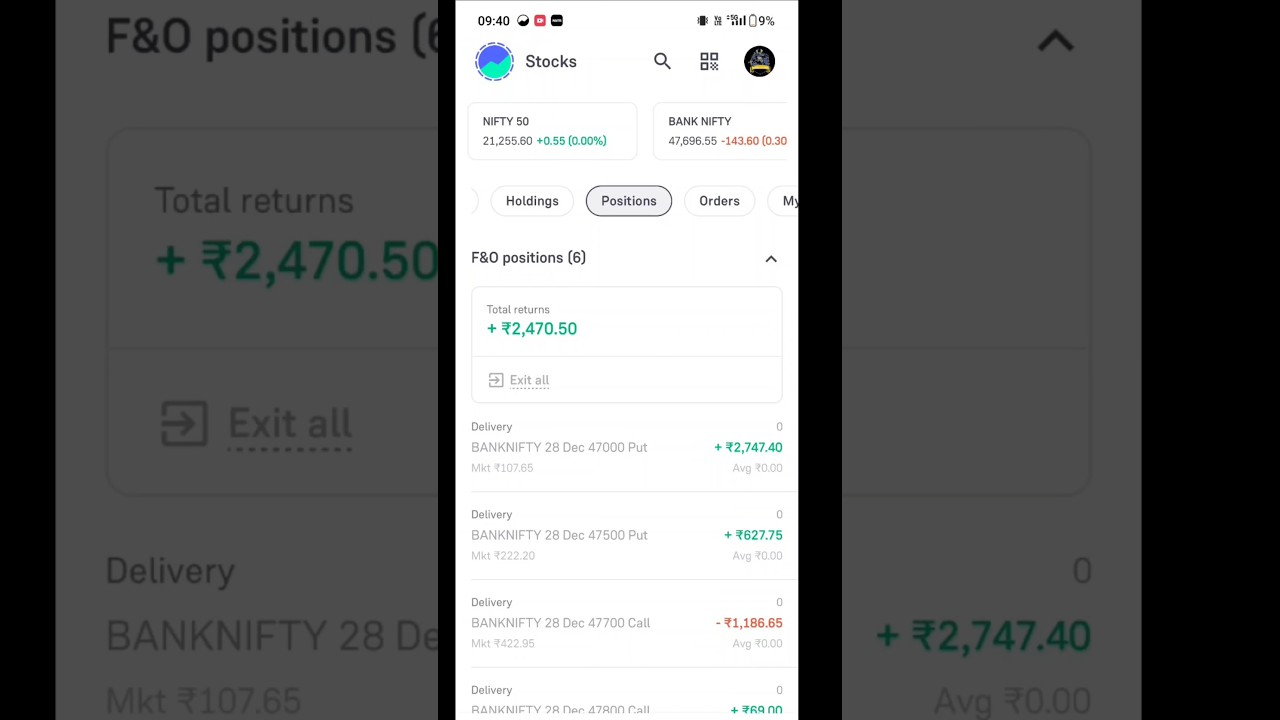 Bank Nifty live trade