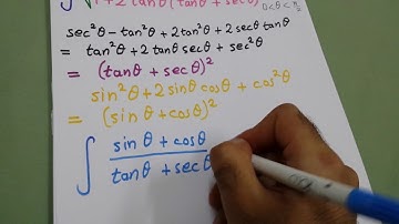 Integral of sqrt{   [ 1 + sin 2x ]  /  [ 1 + 2 tan x ( tan x + sec x ) ]  }