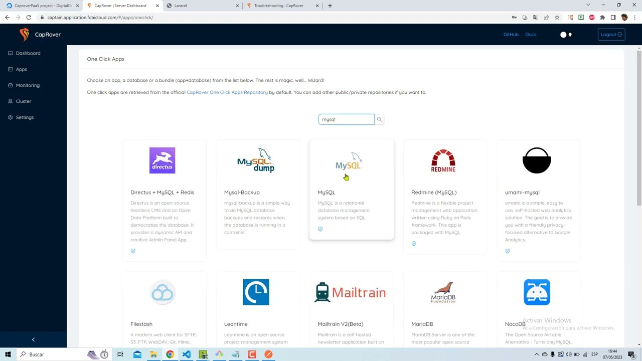 Caprover deploy de un laravel 9