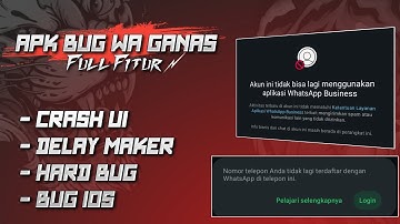 Apk BUG WhatsApp Ganas 🔥 | Crash ui | Delay maker | Hard bug | Crash blank | Crash IOS | invisible😈