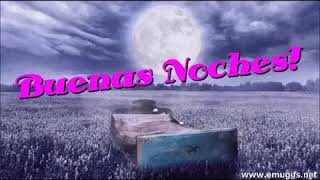 [GIF] Saludos de Buenas Noches Romántico con la Luna Llena y la Cama