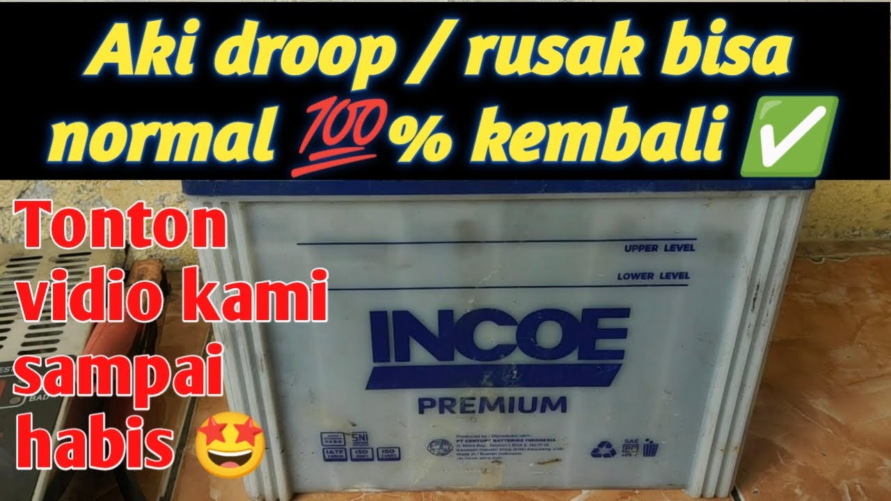 Cara memperbaiki aki mobil drop | bisa normal kembali 💯 