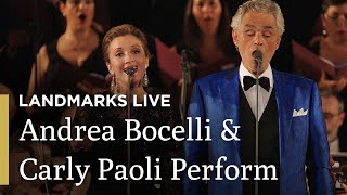 Andrea Bocelli \& Carly Paoli Sing \\