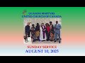 UMUCCA Sunday Service August 08, 2025
