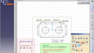 CATIA V5 - DRAFTING - Elements Positioning [카티아스쿨]