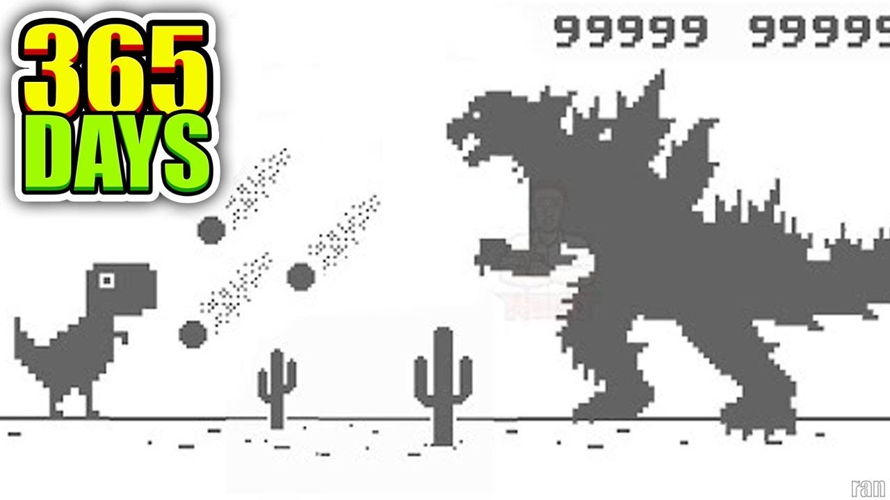 NEW Playing Chrome Dinosaur game FOR 1 YEAR (World Record) - YouTube