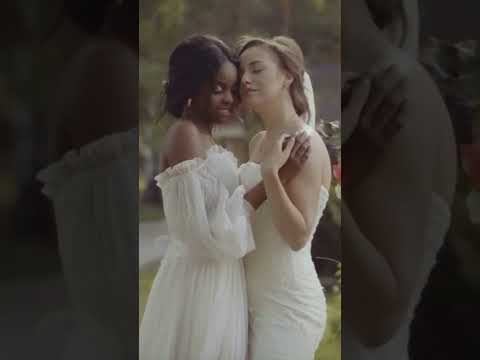 Lesbian Wedding | Two beautiful brides 💍🌈  #lovekiss #lgbttogether #lgbtqiap #love #rainbowwave