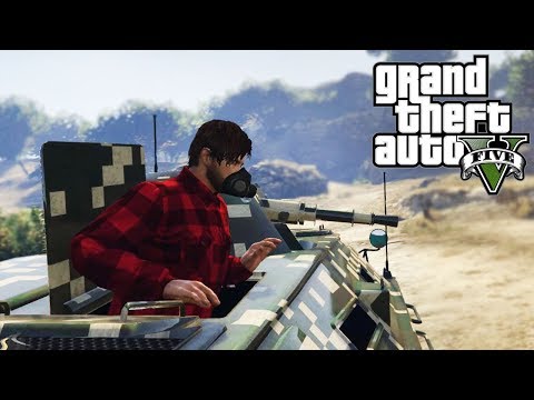 قراند 5 الهجـوم على القاعـدة البحرية بالدبابـة الجديدة