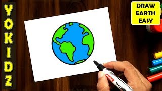 How To Draw Earth Easy Youtube