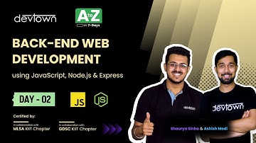 [LIVE] DAY 02 - Back-End Web Development using JavaScript, Node.js & Express  | COMPLETE in 7 - Days