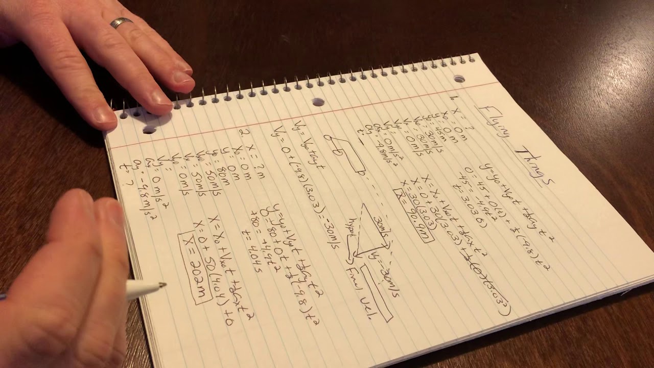Mr viola s physics classroom projectile motion answers youtube