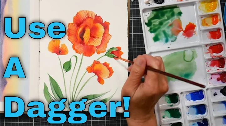 How to Use a Dagger Brush for Watercolor // Beginn...