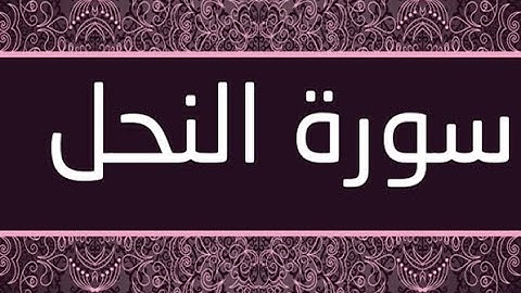 القران الشريف القارئ فؤاد الخامري   سورة   AnNahl النحل