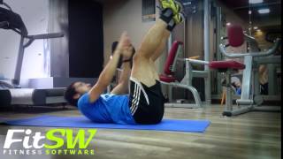 Lying Toe Touch Crunch: Exercise Demo How-to