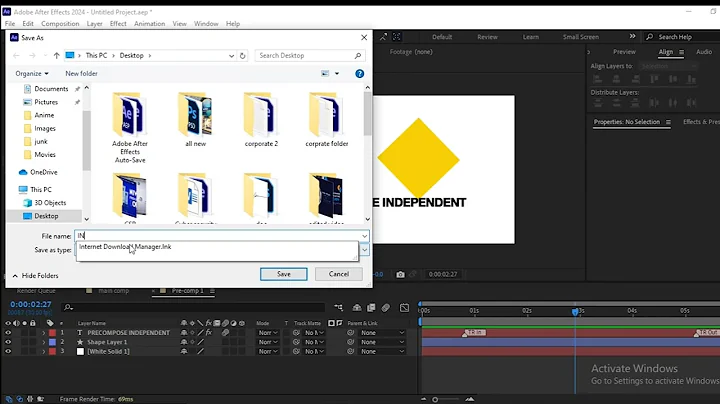 How to make a Precompose Independent/Precompose duplicate independent in After effects