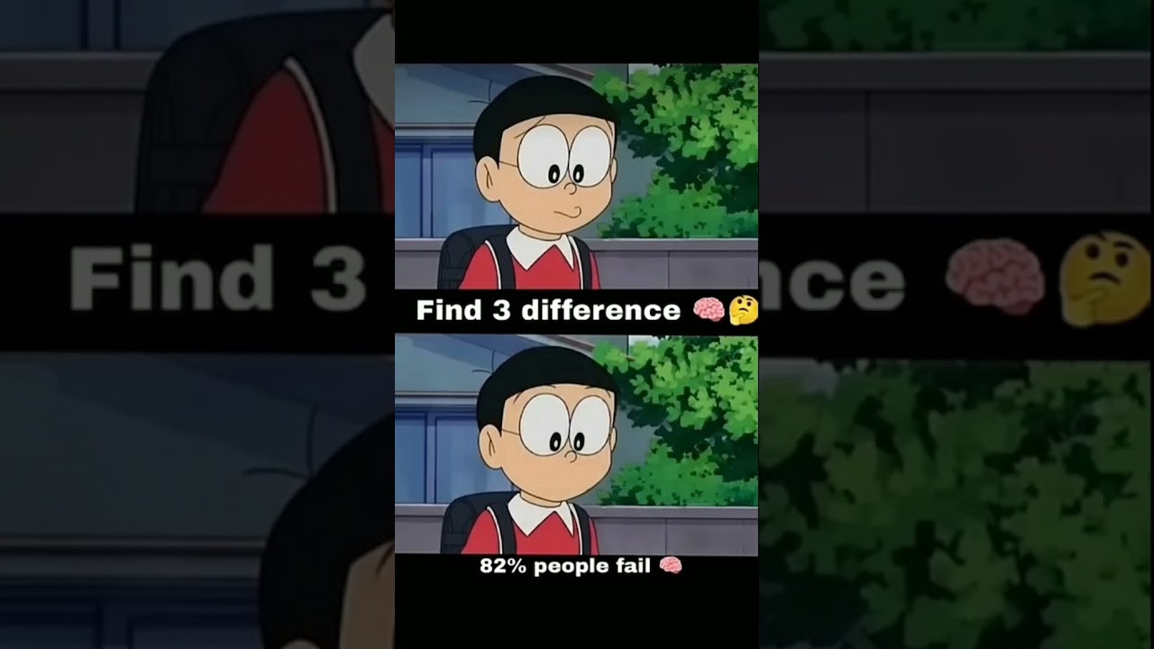 82% Fail Difference Find 🤔 #アニメ #shorts #shortsfeed #trending #ドラえもん