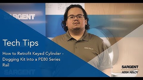 How to Retrofit Keyed Cylinder Dogging Kit into a PE80 Series Rail