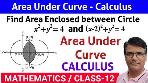 Area enclosed between two Circle||Area between two circle||Area Under curve||Calculus class-12