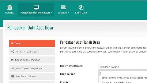Source Code Aplikasi Sistem Aset Desa Database php mysql