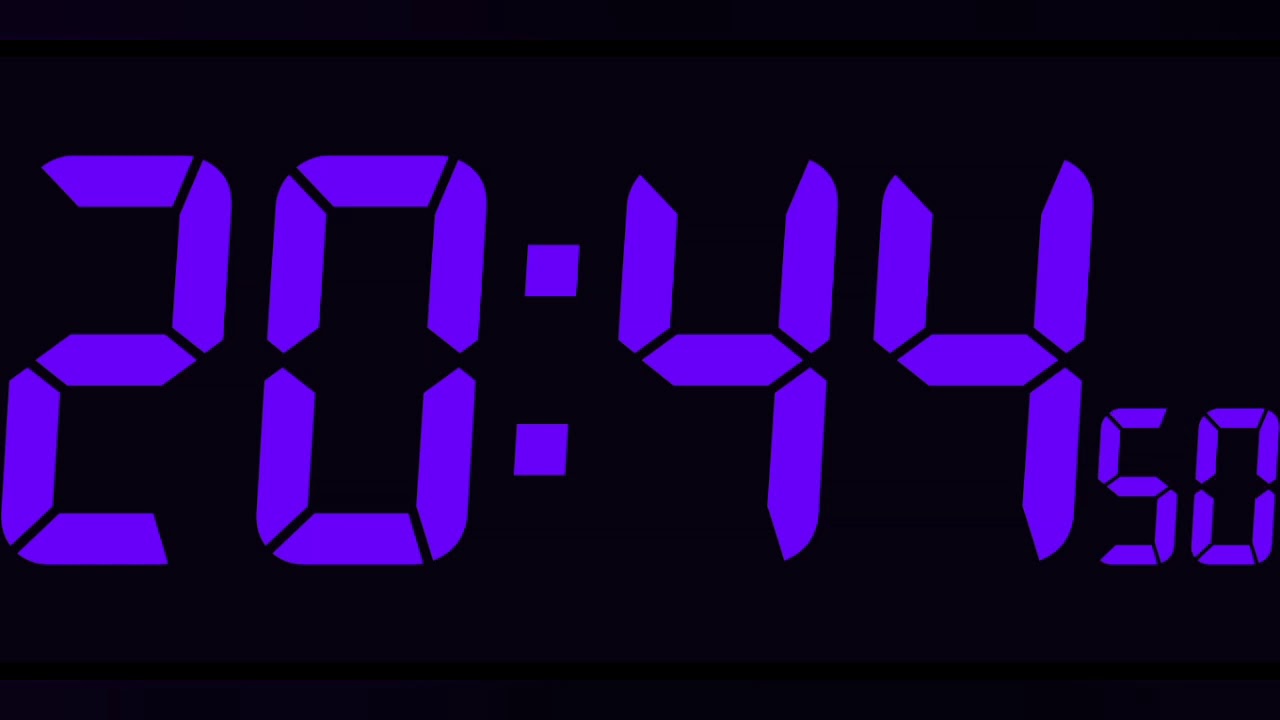 Jam digital warna ungu 