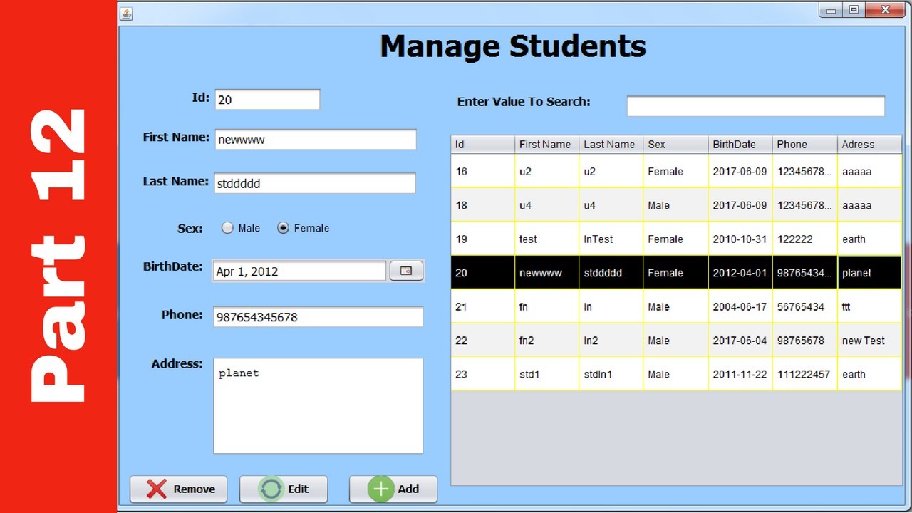 JAVA - Student Information System Project In Java Using NetBeans With ...