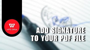 How to Add Signature to Your PDF File using WPS Office | WPS Office Tutorial