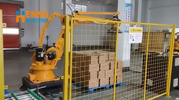 HENNOPACK spider robot packer with robot palletizer for medicine powder pouch bag