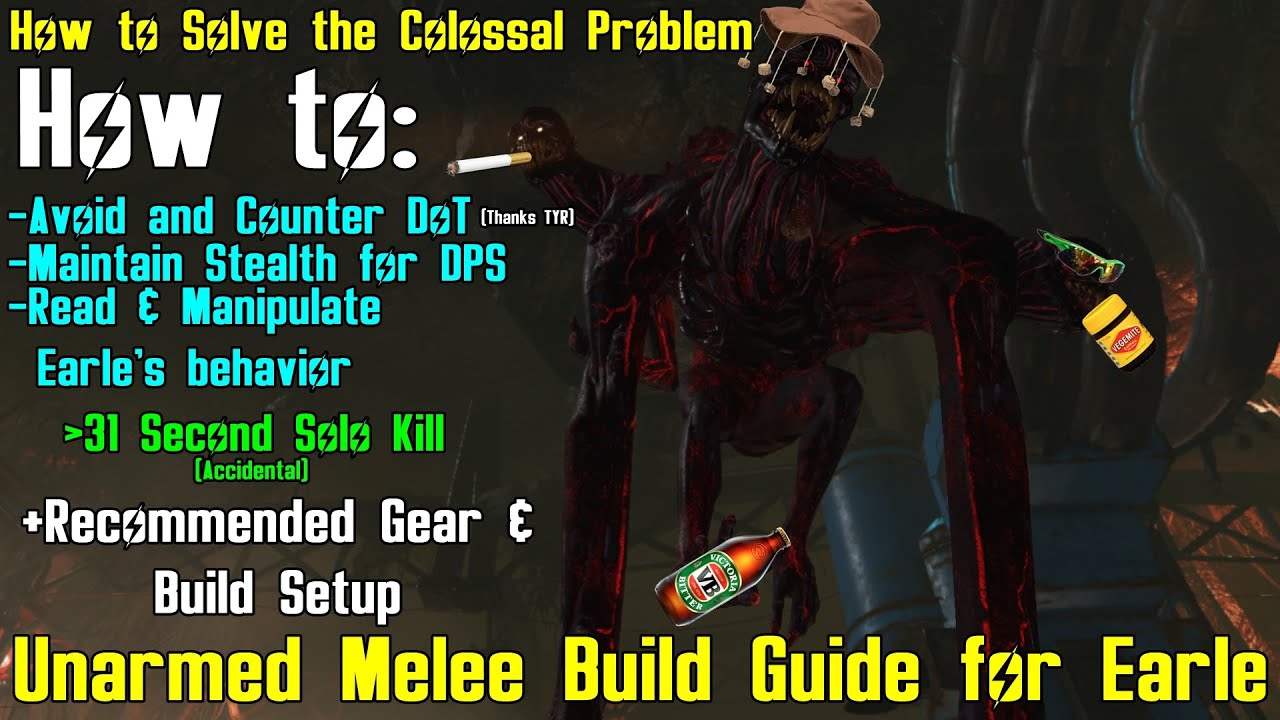 Fallout 76: How to Solve the Colossal Problem with an Unarmed Build - Solo  - YouTube