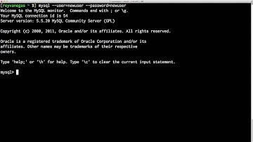 Logging in to MySQL via The Terminal on a Mac