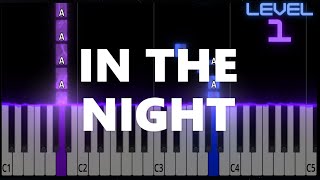 In The Night - The Weeknd - EASY Piano Tutorial
