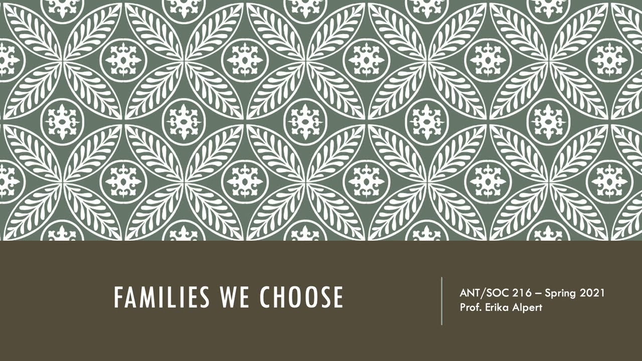 Kinship and Chosen Families: Anthropology of Same-Sex Relationships