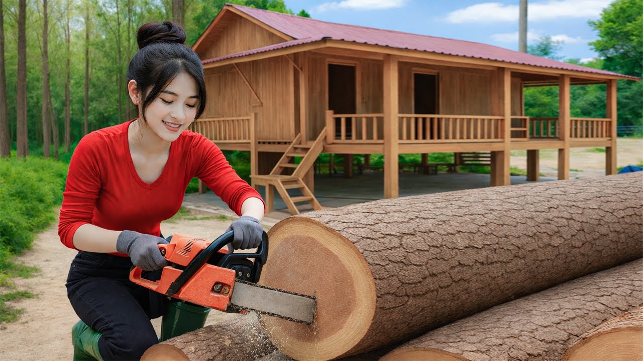 At 18, Singermon Girl Spent 300 Days & 2,400 Hours Building a Wooden Stilt House Alone